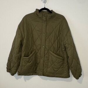 Sanctuary Olive Quilted Puffer Jacket